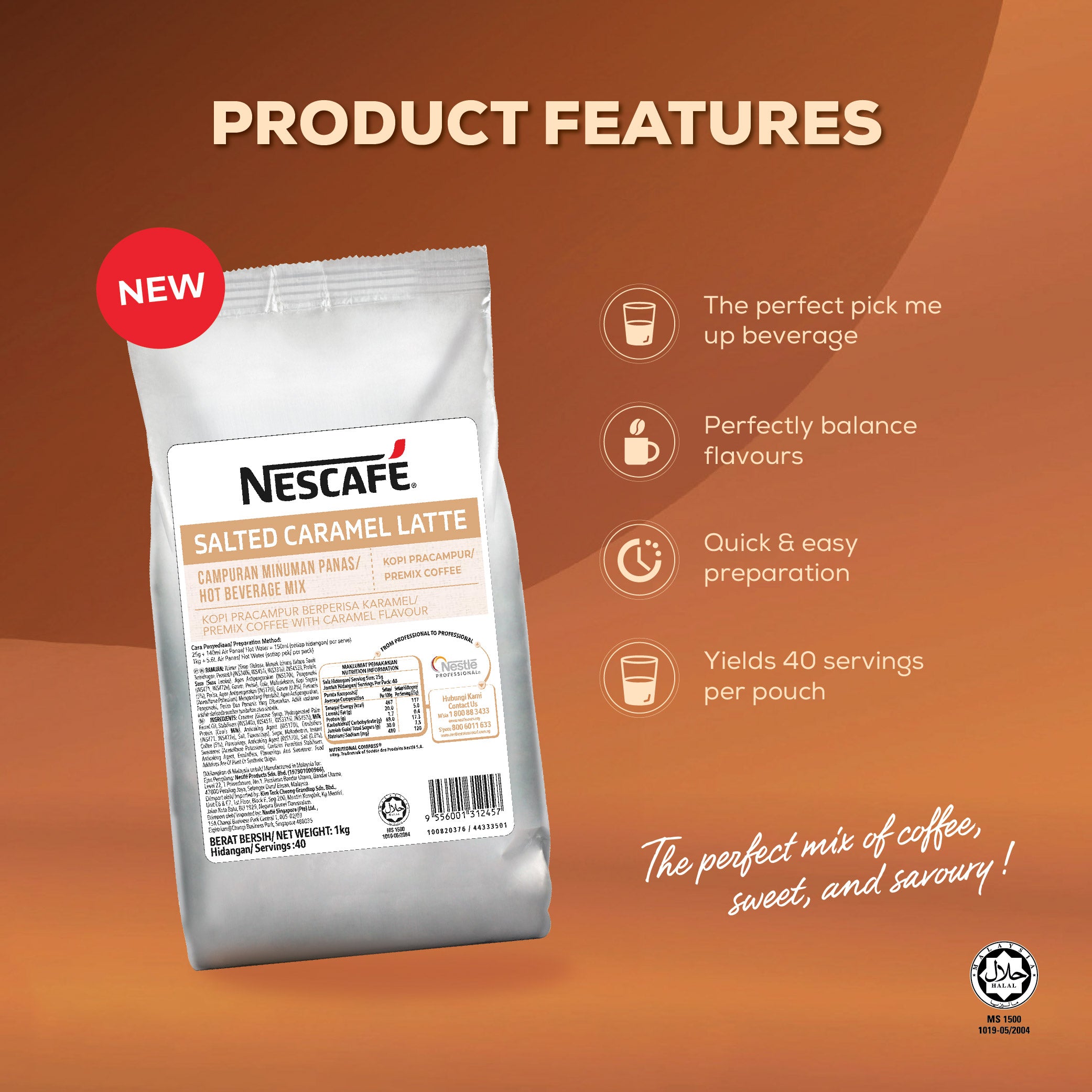 NESCAFE Salted Caramel Latte - 1kg