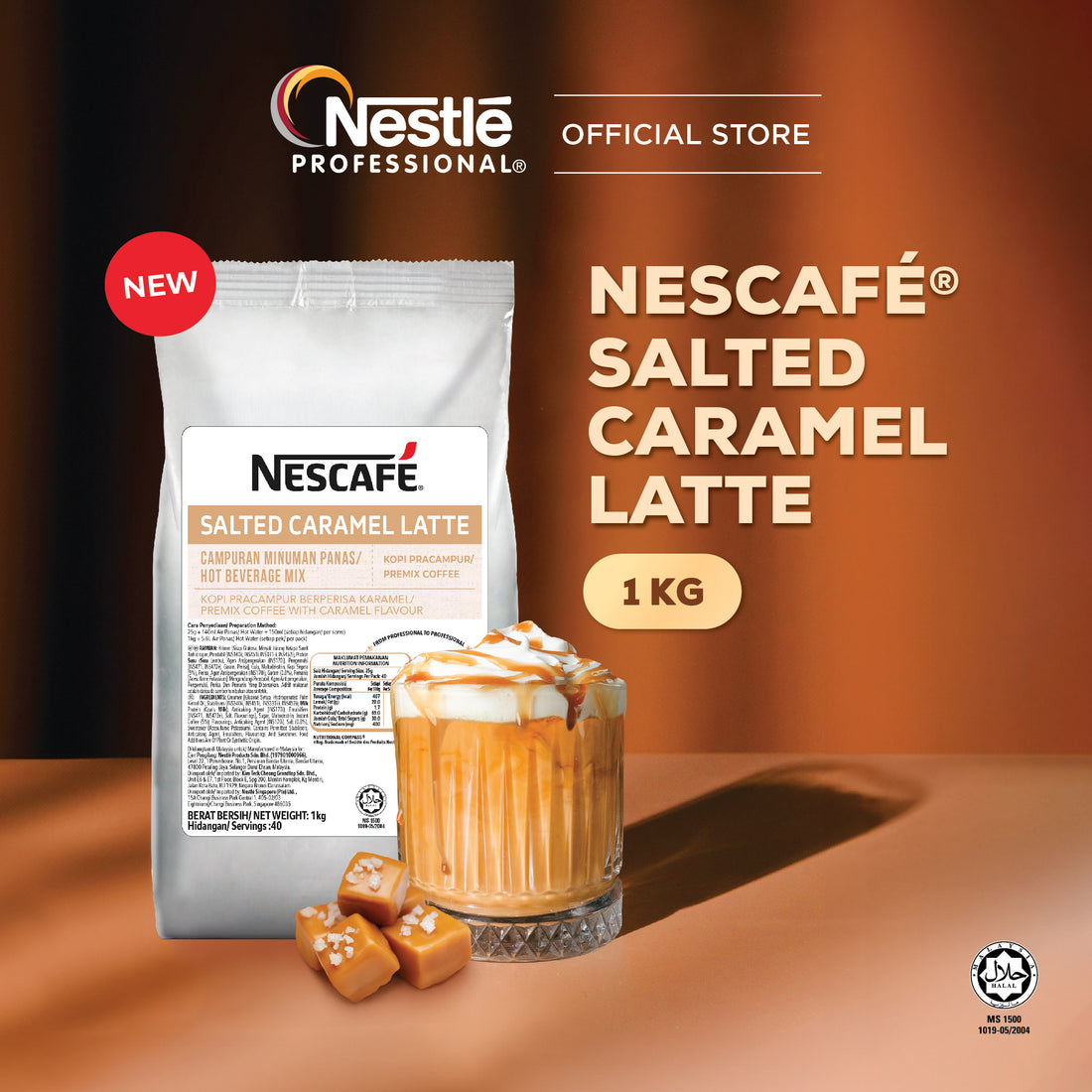 NESCAFE Salted Caramel Latte - 1kg