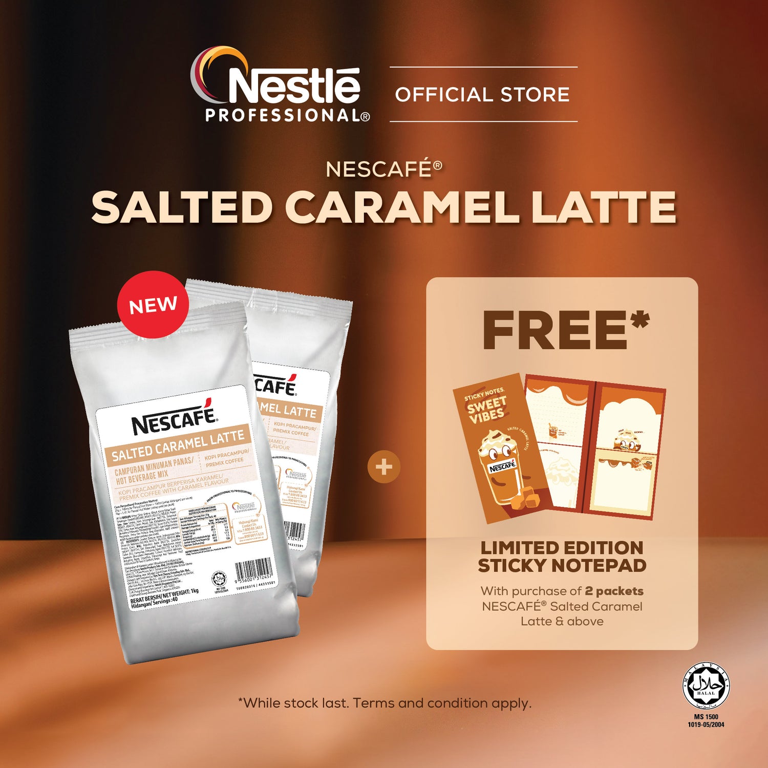 NESCAFE Salted Caramel Latte - 1kg